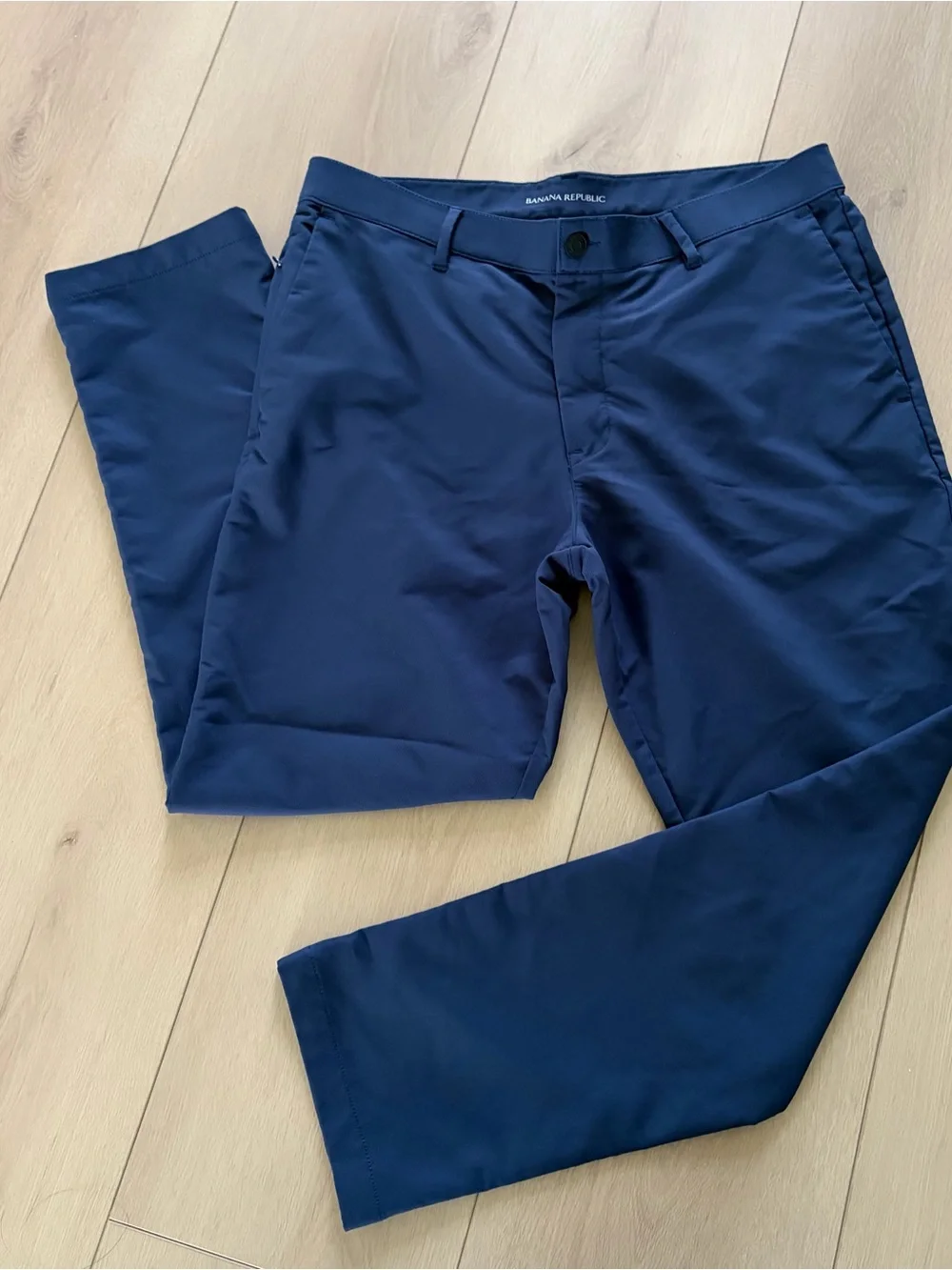 Banana Republic Traveler Performance Pants Men’s 34x30 Navy Slim Stretch Tech